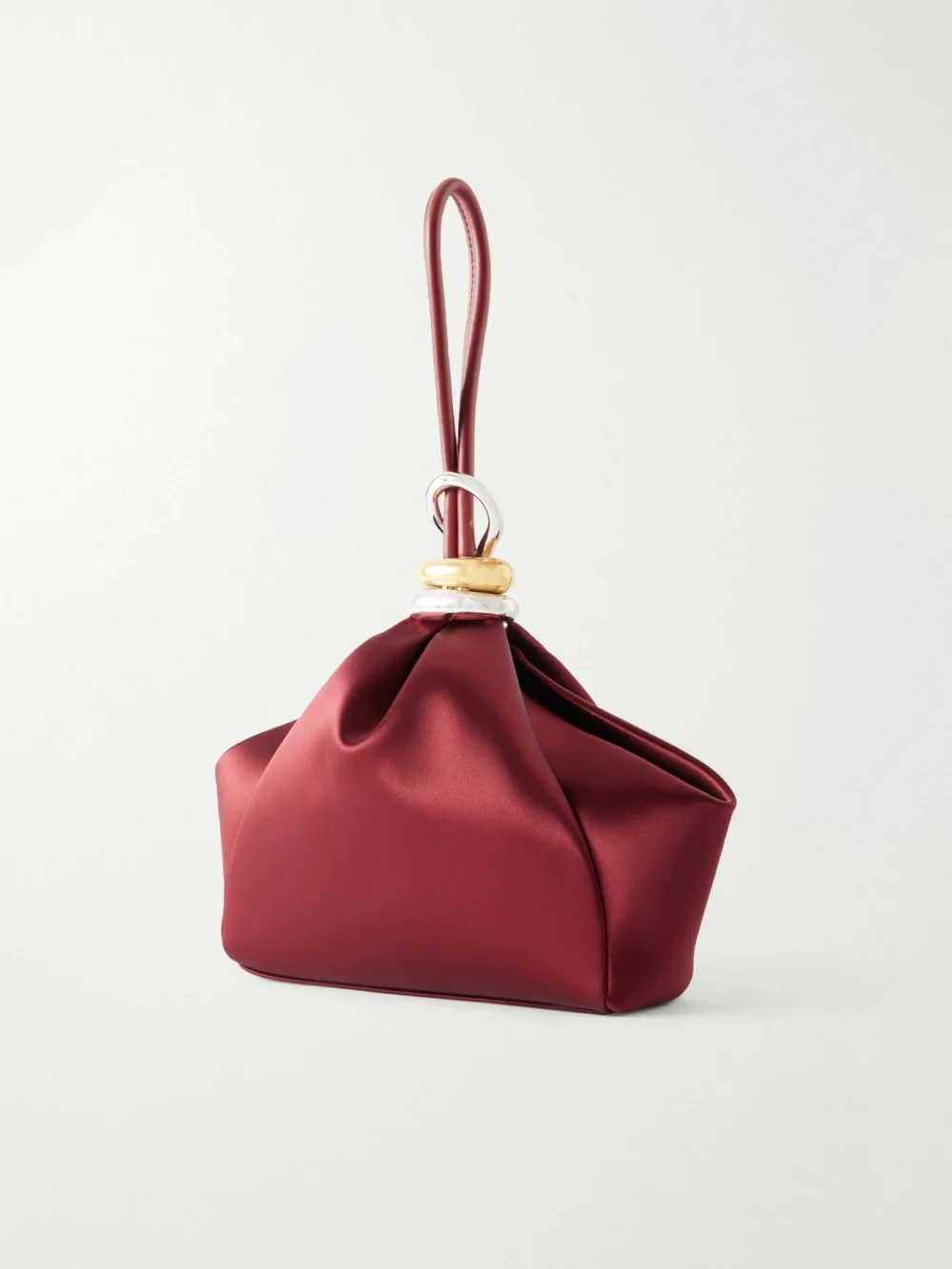 Back view of the Christian Louboutin Sabrina Satin Clutch
