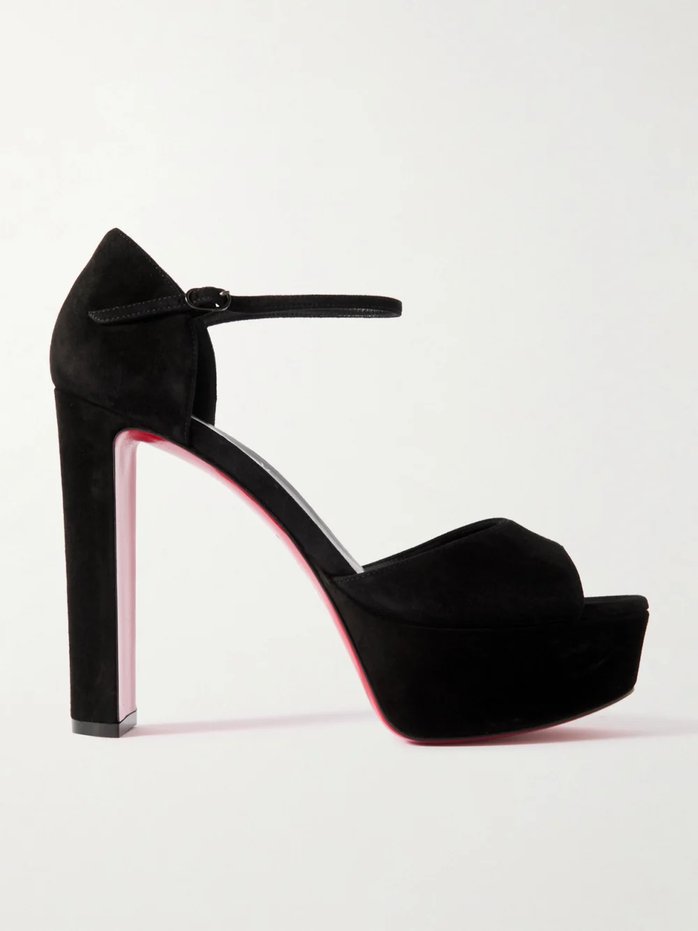 Christian Louboutin Sandaloo Suede Sandals in black