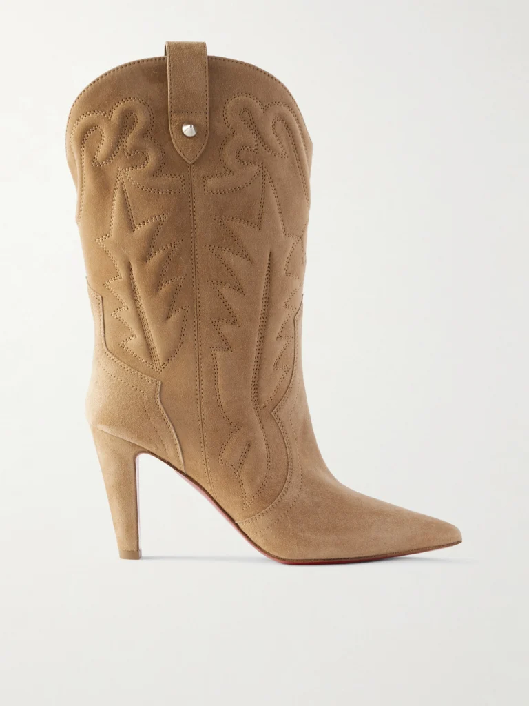 Christian Louboutin Santiabooty 85 Suede Knee Boots
