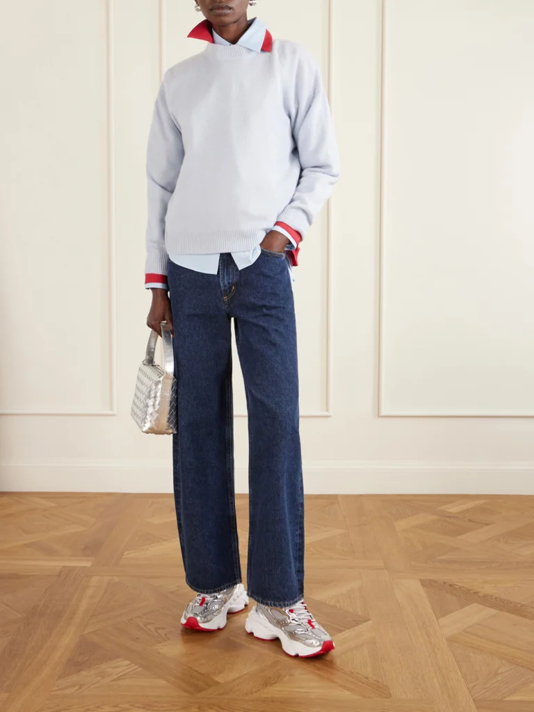 Christian Louboutin So Flo Metallic Leather-trimmed Mesh Sneakers
