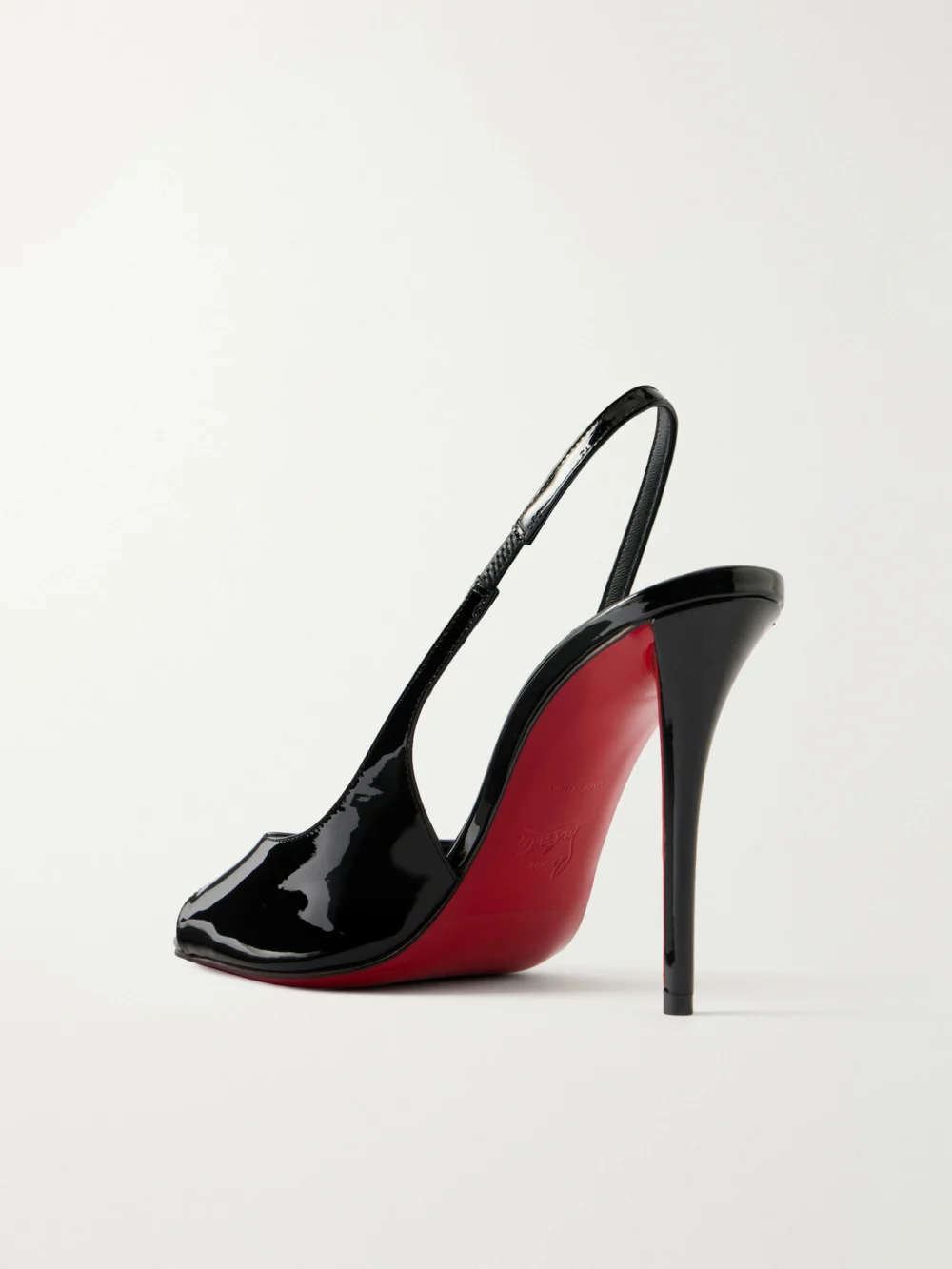Back view of the Christian Louboutin Sofia Z 100 Leather Slingback Sandals