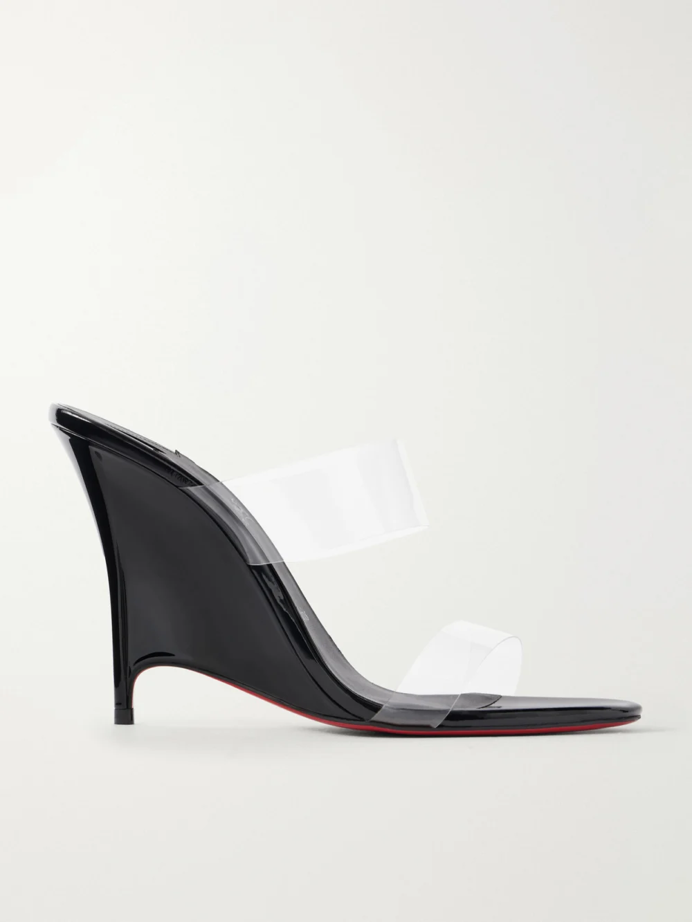 Christian Louboutin Solo Zee 100 Tpu Wedge Sandals in black
