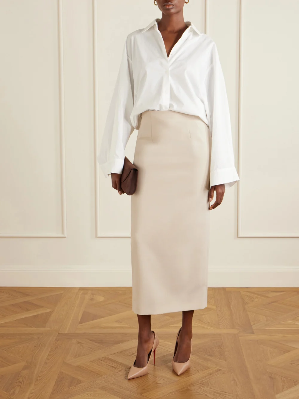 Christian Louboutin Sporty Kate 100 Leather Pumps, styled view