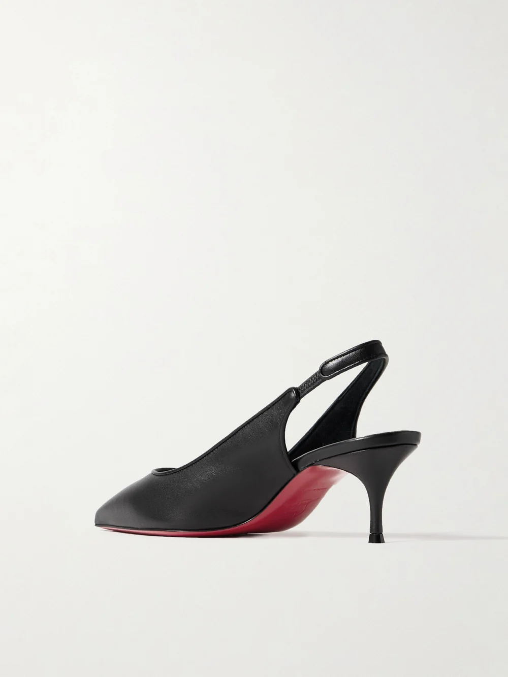 Back view of the Christian Louboutin Sporty Kate 45 Leather Slingback Pumps