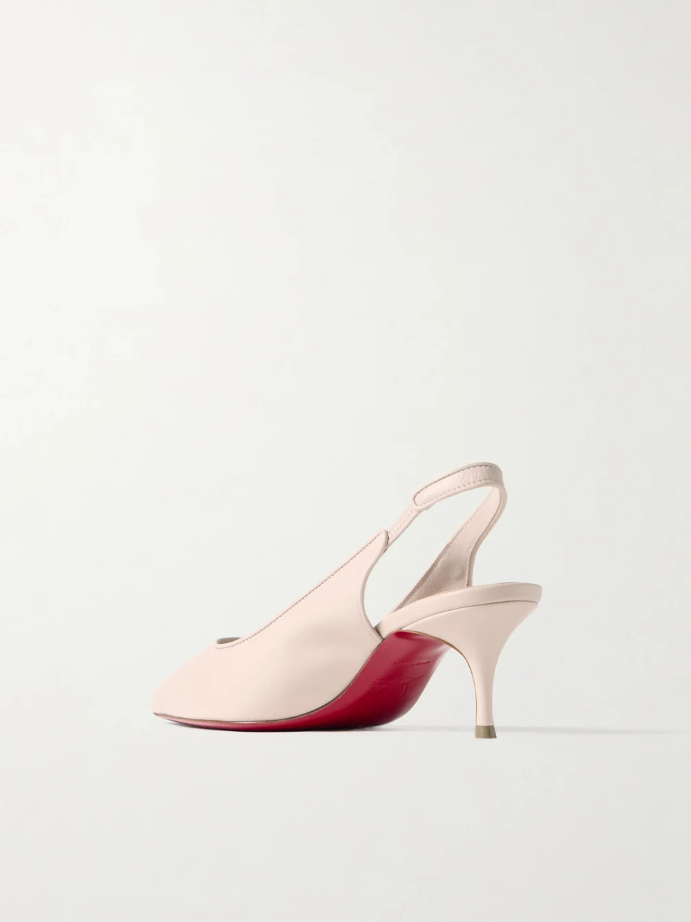 Back view of the Christian Louboutin Sporty Kate 45 Leather Slingback Pumps