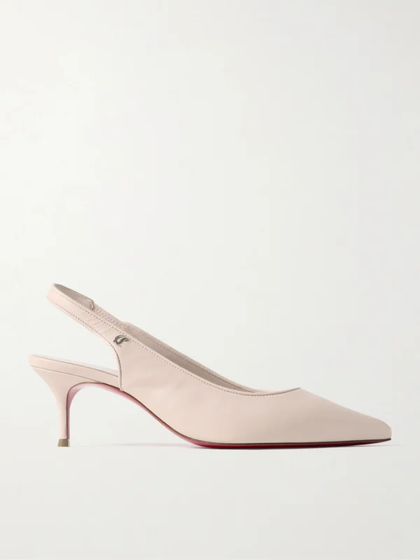 Christian Louboutin Sporty Kate 45 Leather Slingback Pumps