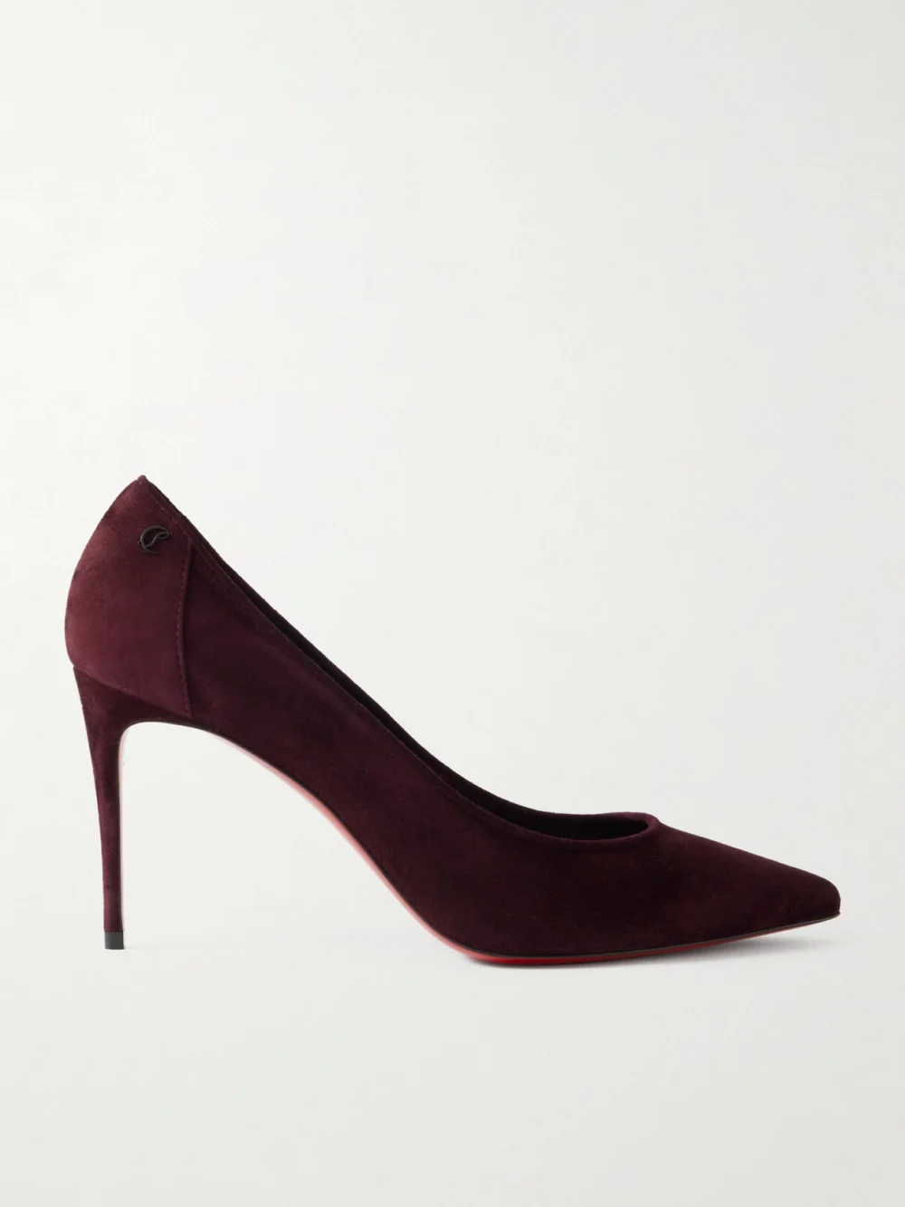 Christian Louboutin Sporty Kate 85 Suede Pumps in burgundy