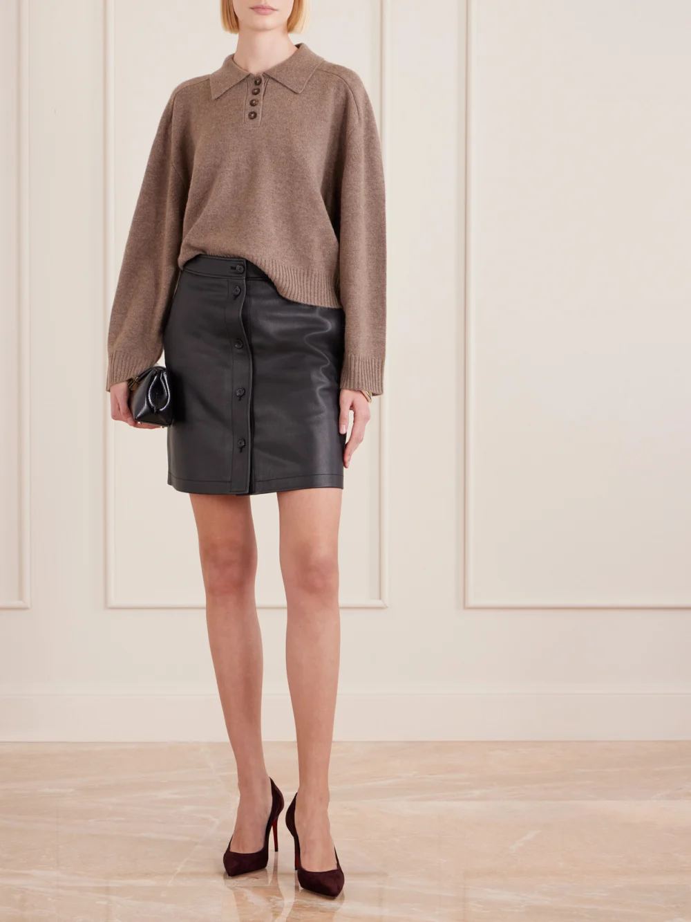 Christian Louboutin Sporty Kate 85 Suede Pumps, styled view