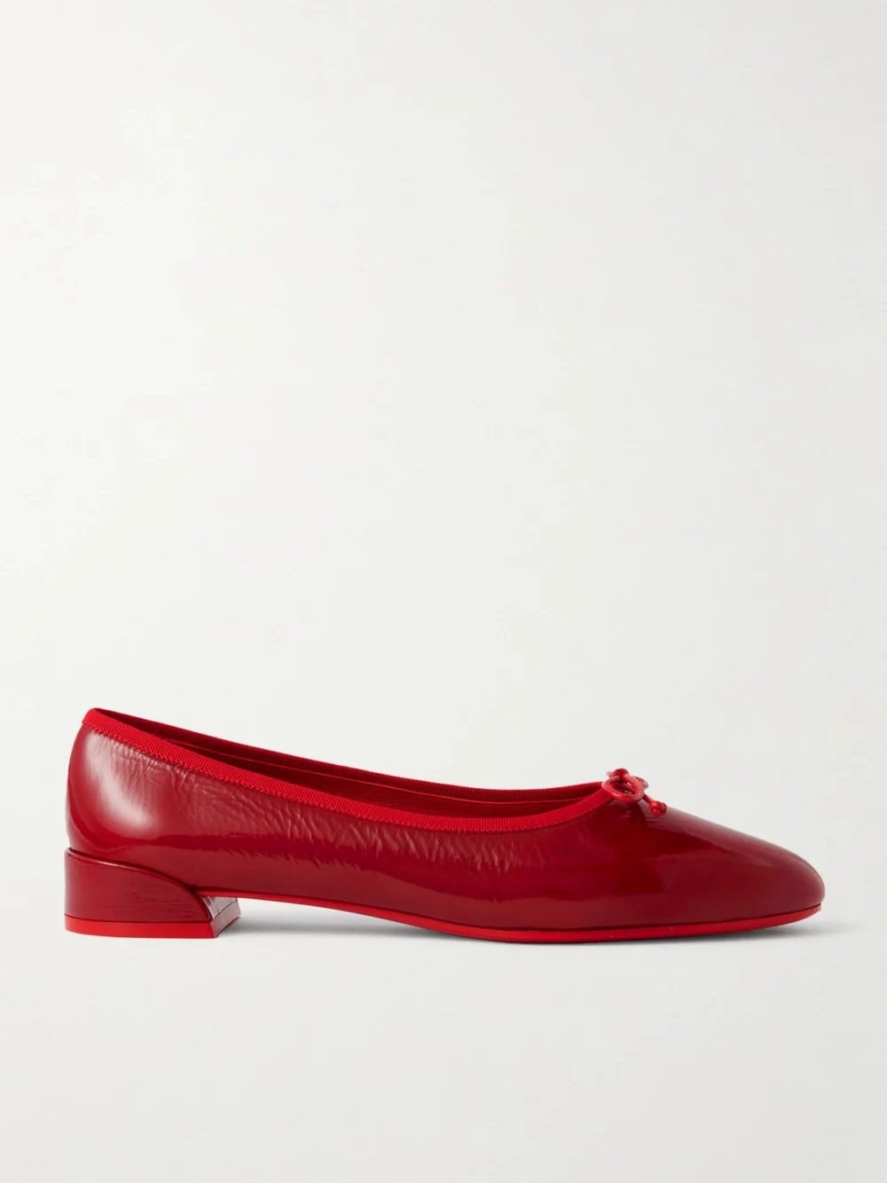 Christian Louboutin Sweetie Jane Patent-leather Flats in red