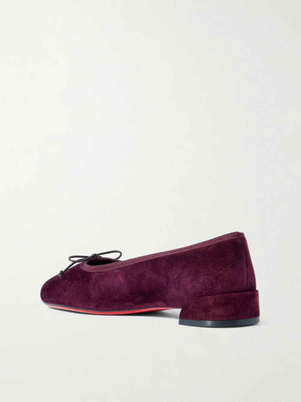 Back view of the Christian Louboutin Sweetie Jane Suede Ballet Flats