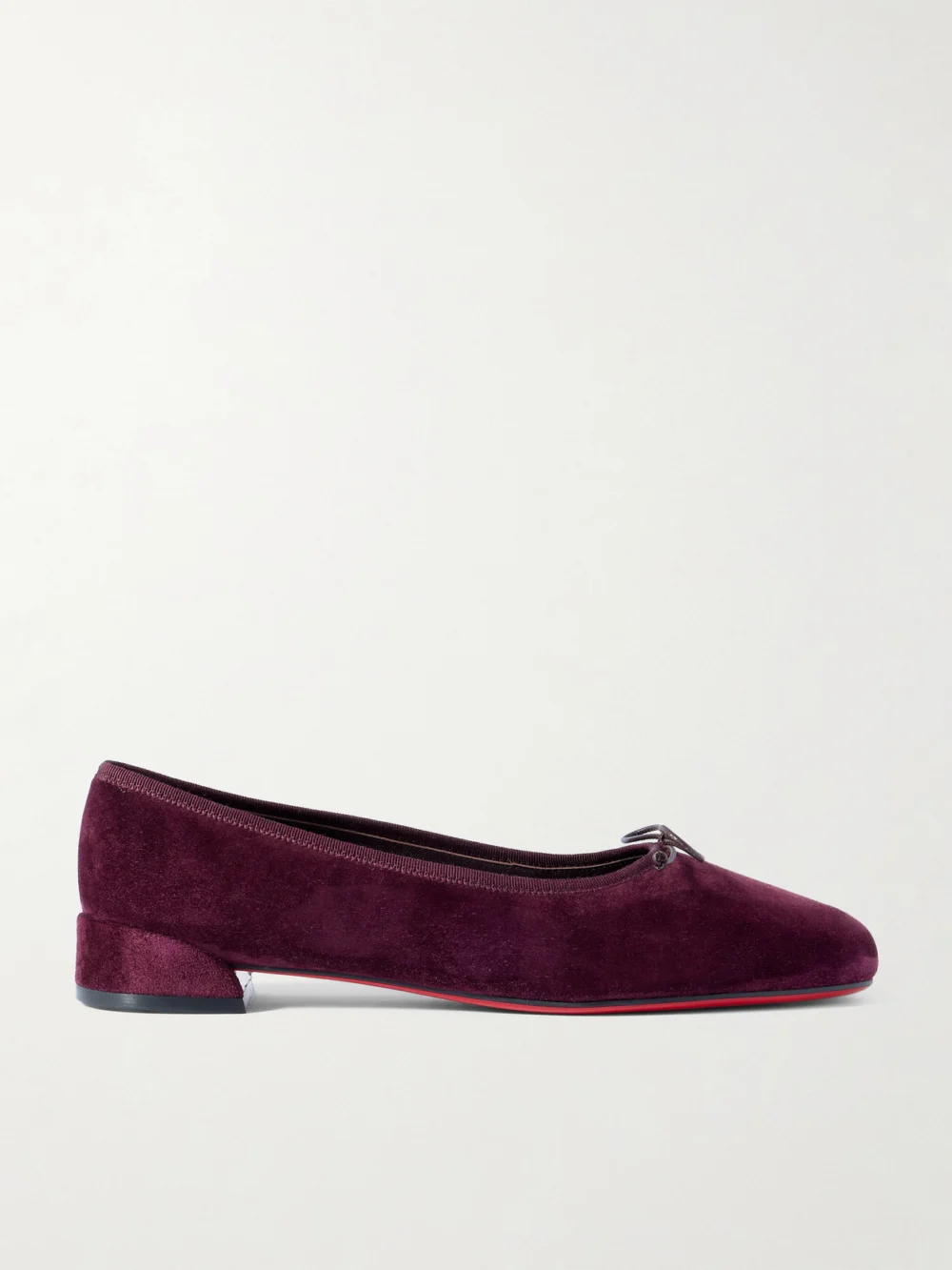 Christian Louboutin Sweetie Jane Suede Ballet Flats in dark purple