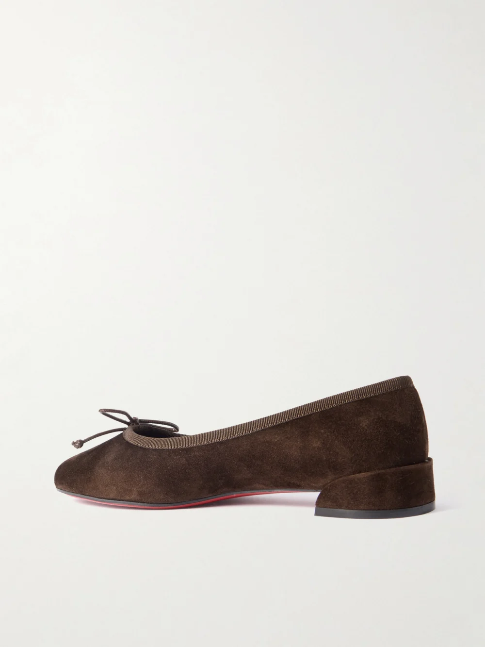 Back view of the Christian Louboutin Sweetie Jane Suede Flats