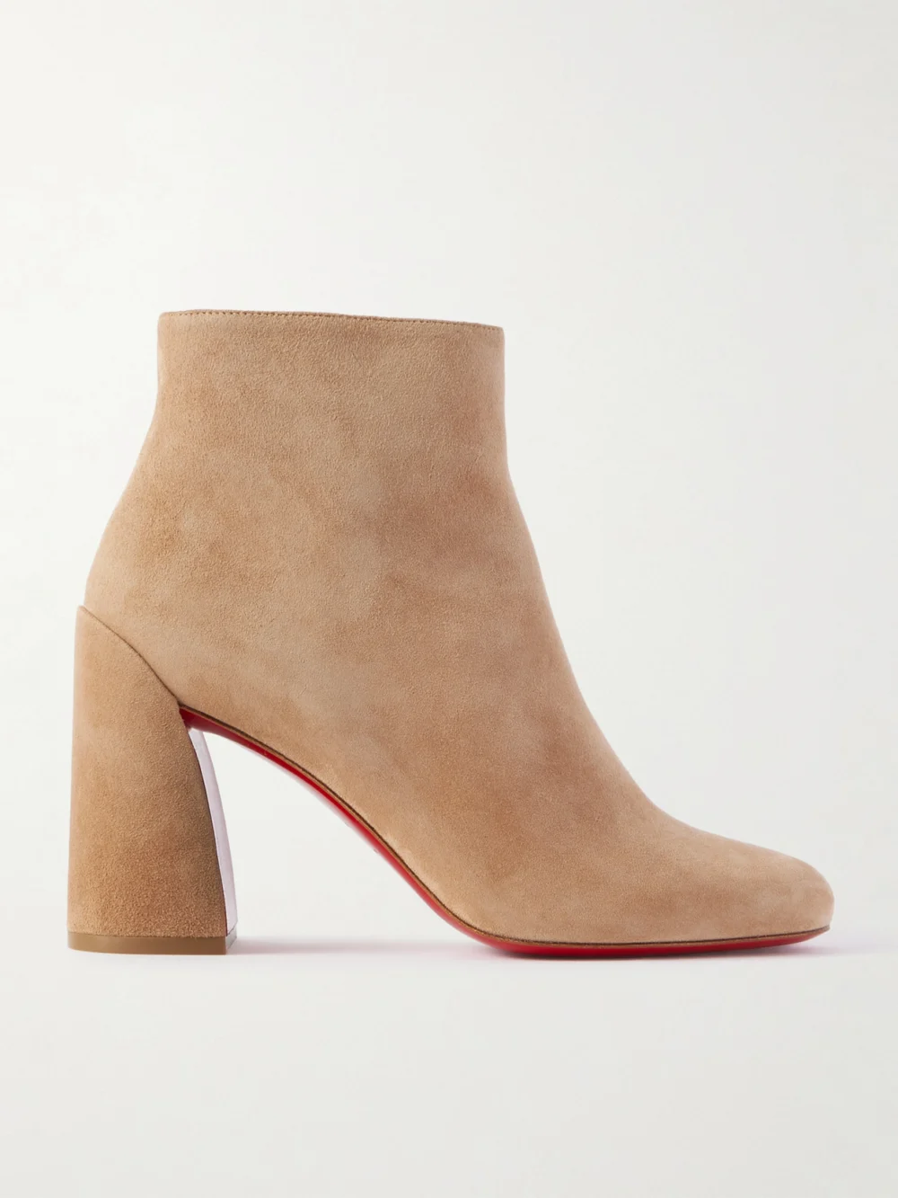 Christian Louboutin Turela 85 Suede Ankle Boots in beige