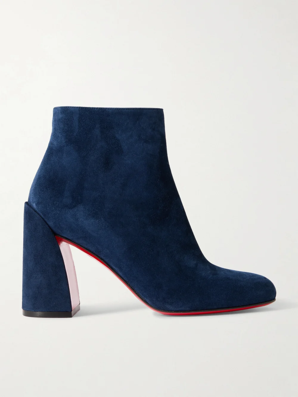 Christian Louboutin Turela 85 Suede Ankle Boots in navy