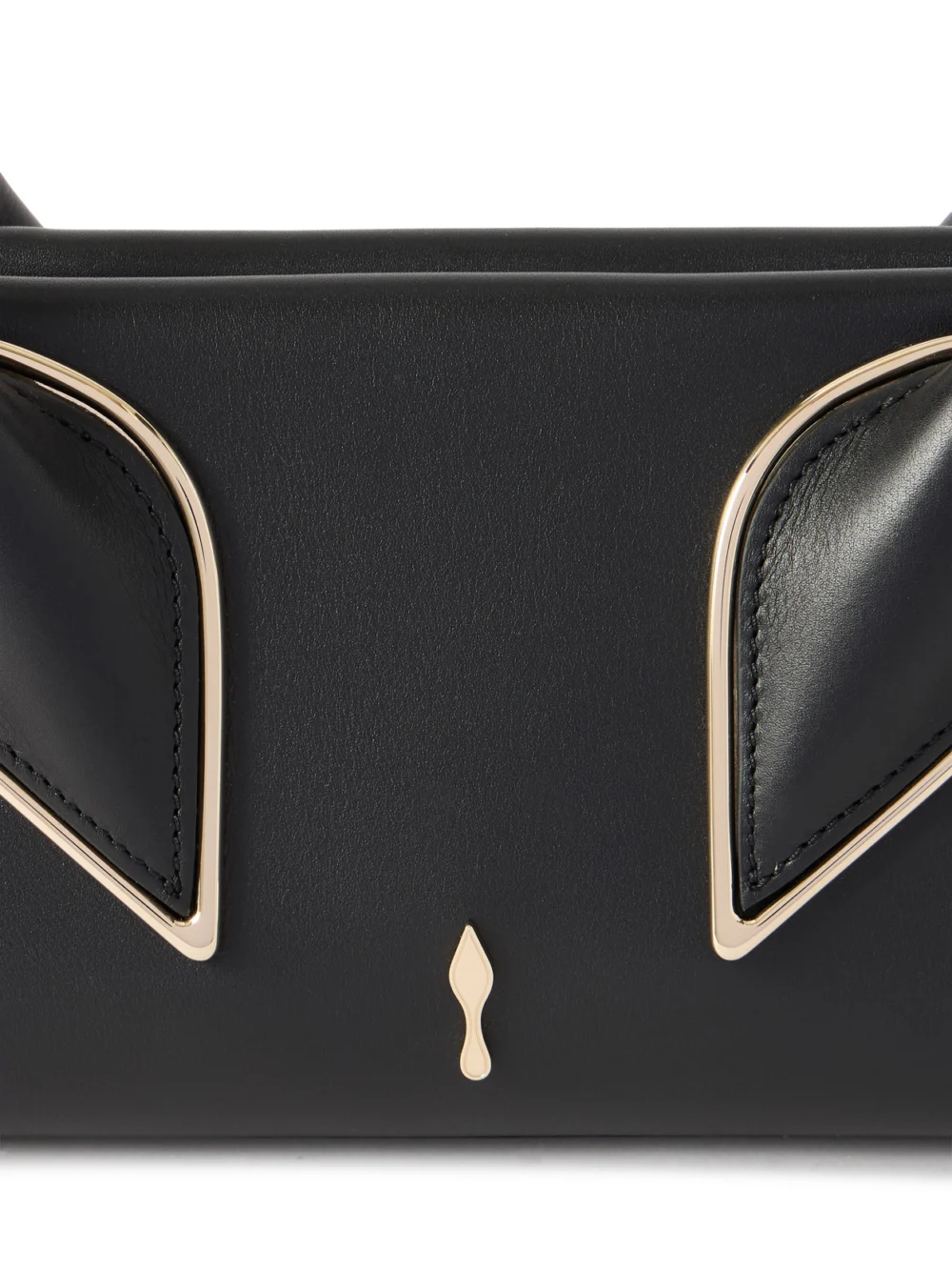 Close-up detail of the Christian Louboutin Venus Leather Shoulder Bag
