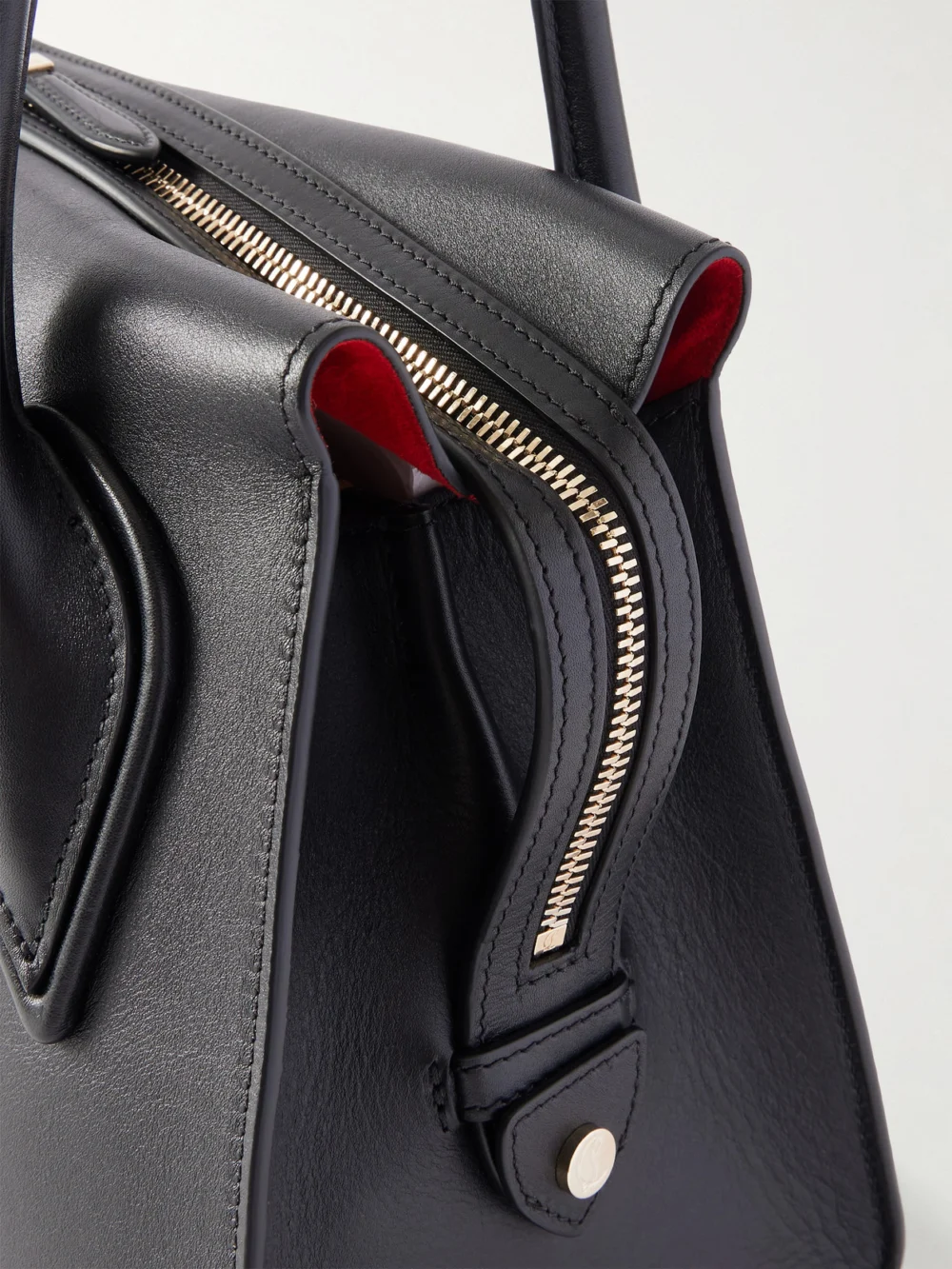 Close-up detail of the Christian Louboutin Venus Medium Leather Shoulder Bag