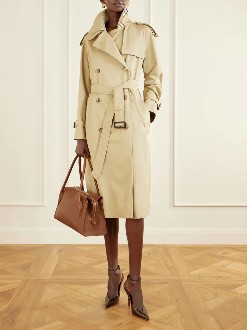 Christian Louboutin Venus Medium Leather Shoulder Bag, styled view