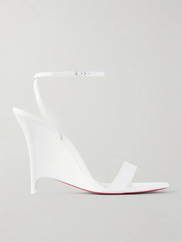 Christian Louboutin Zeezeenella 110 Patent-leather Wedge Sandals