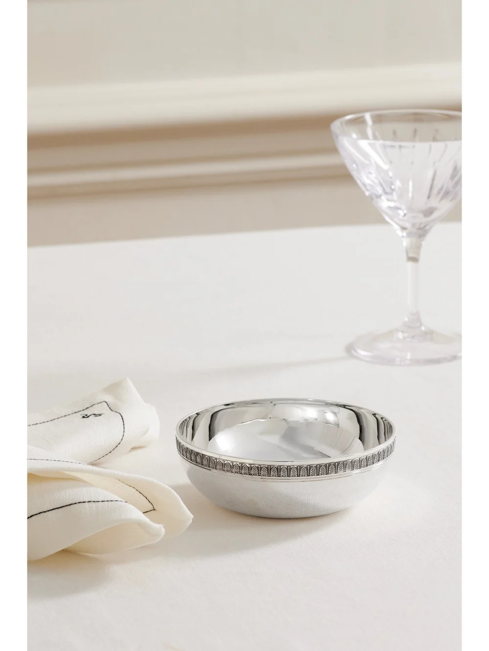 Christofle Malmaison 11.5cm Silver-plated Bowl, styled view
