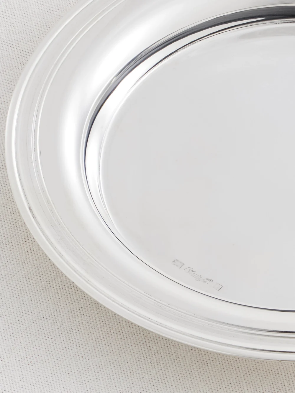 Close-up detail of the Christofle Silver-plated Coaster