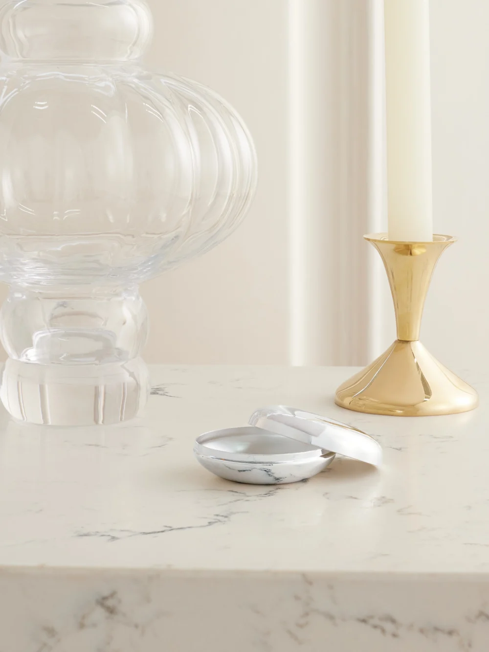 Christofle Uni Silver-plated Trinket Box, styled view