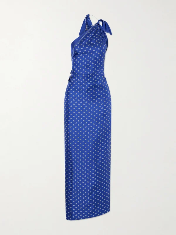Christopher Esber Bandana Printed Silk Twill Maxi Dress
