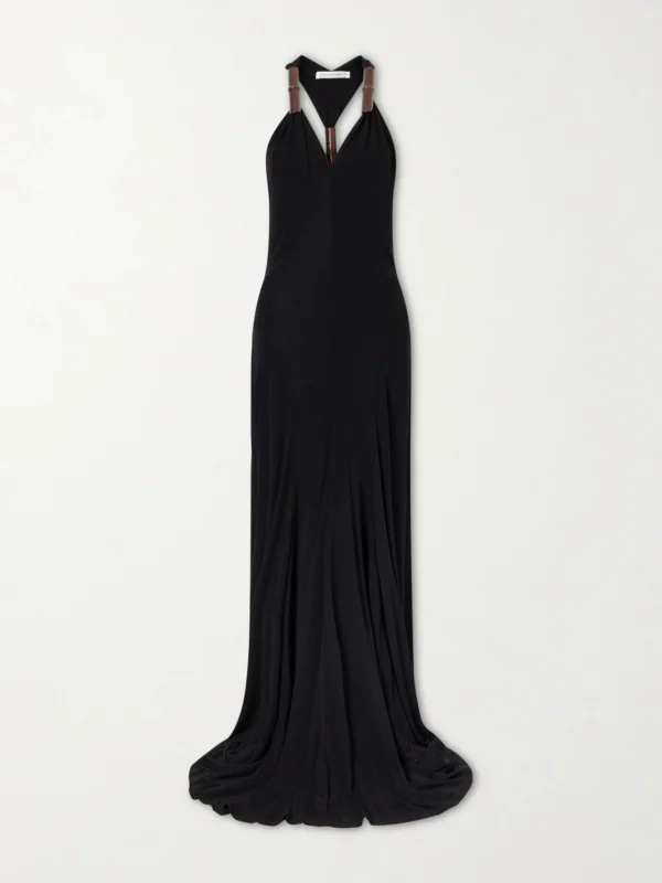 Christopher Esber Chime Wood-embellished Jersey Maxi Dress