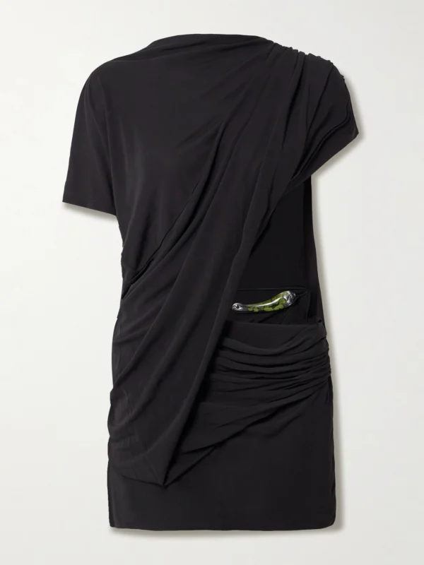 Christopher Esber Encased Nature Resin-trimmed Cutout Jersey Mini Dress