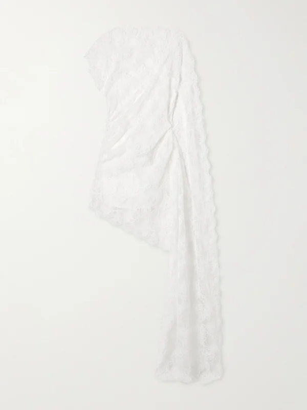 Christopher Esber Floating Backless Draped Lace Mini Dress