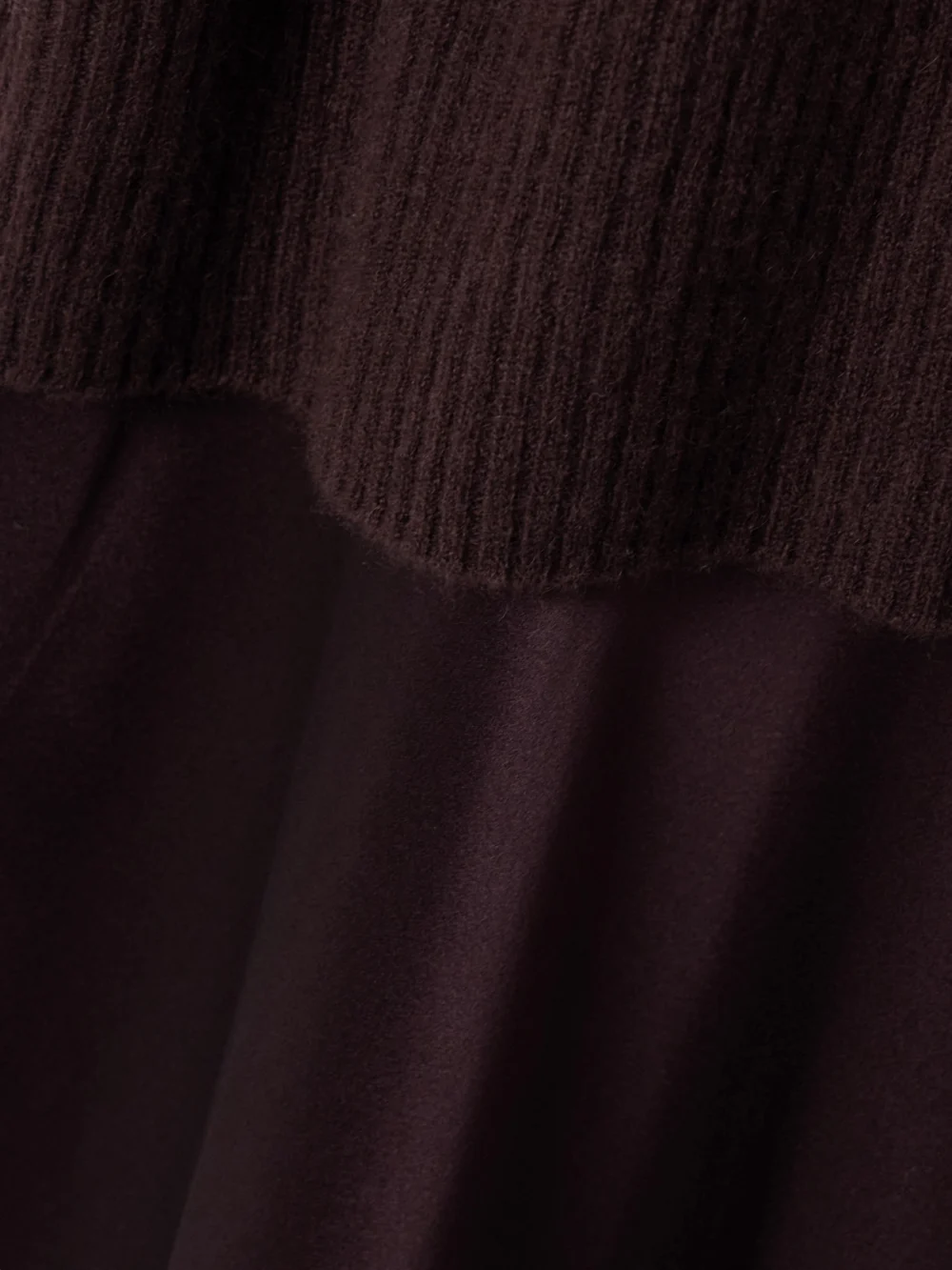 Close-up detail of the Christopher Esber Monument Cashmere and Silk-satin Maxi Dress