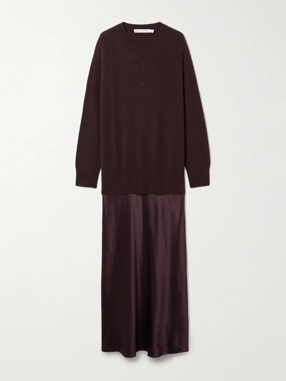 Christopher Esber Monument Cashmere and Silk-satin Maxi Dress in brown