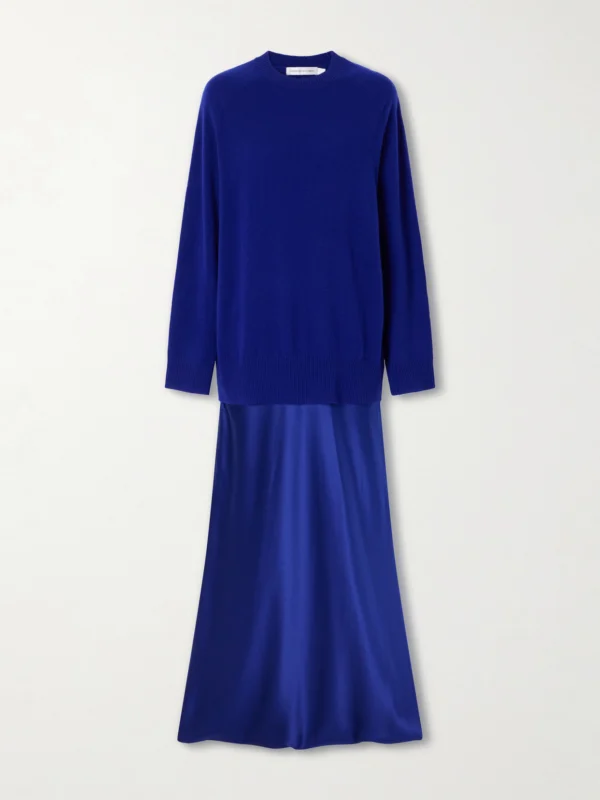 Christopher Esber Monument Cashmere and Silk-satin Maxi Dress
