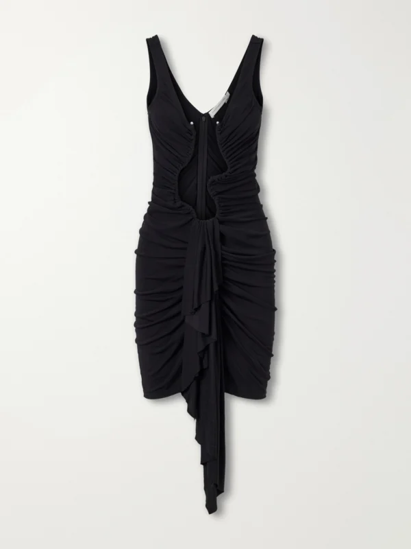 Christopher Esber Salacia Embellished Draped Jersey Mini Dress