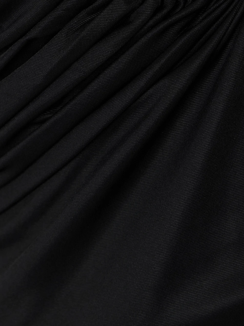 Close-up detail of the Christopher Esber Strapless Gathered Satin-jersey Maxi Dress