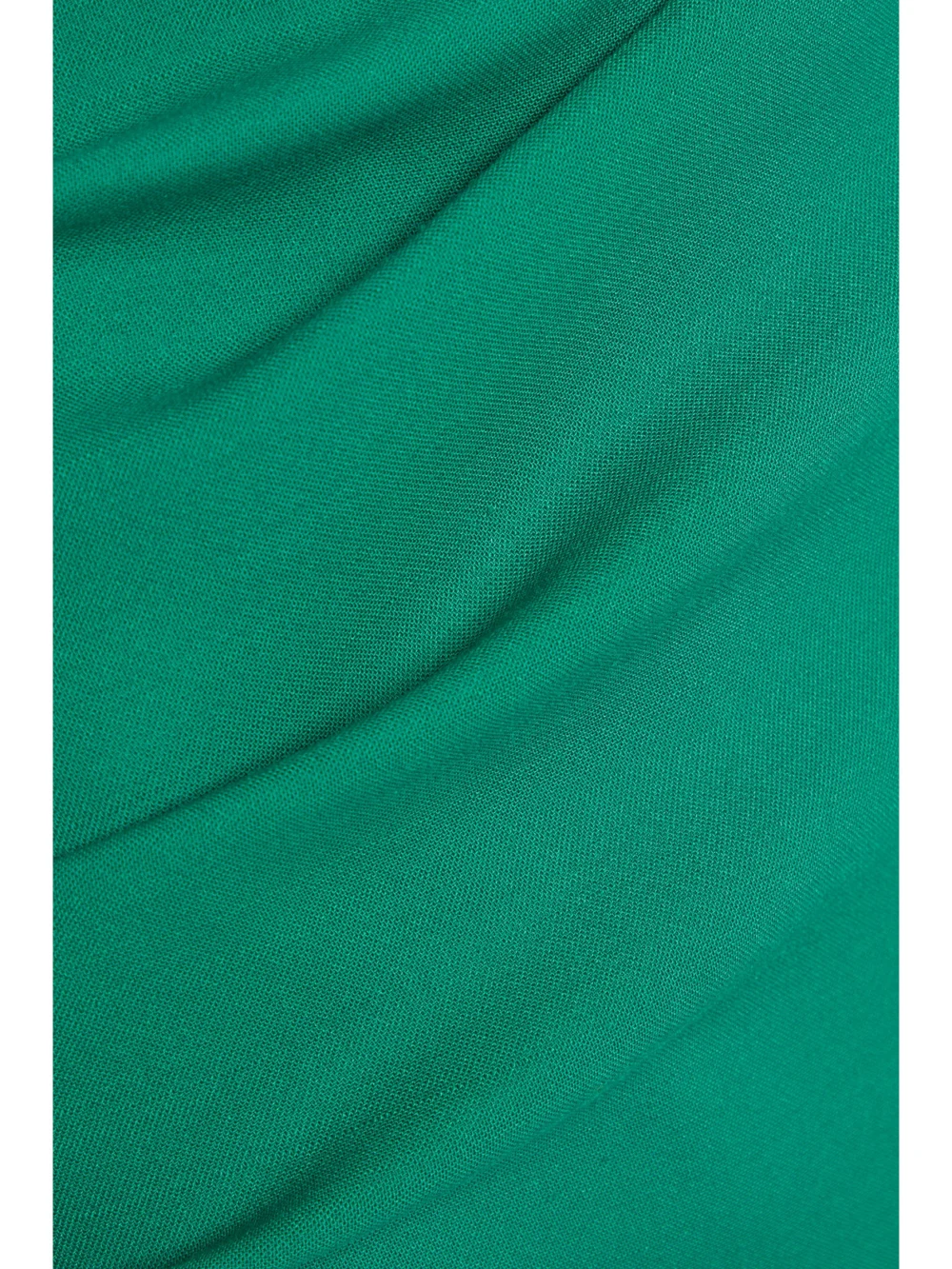 Close-up detail of the Christopher John Rogers Asymmetric Gathered Woven Maxi Skirt