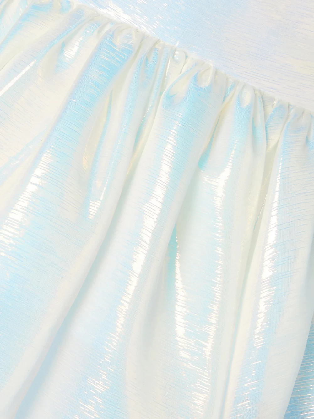 Close-up detail of the Christopher John Rogers Pleated Iridescent Textured Silk-organza Maxi Skirt