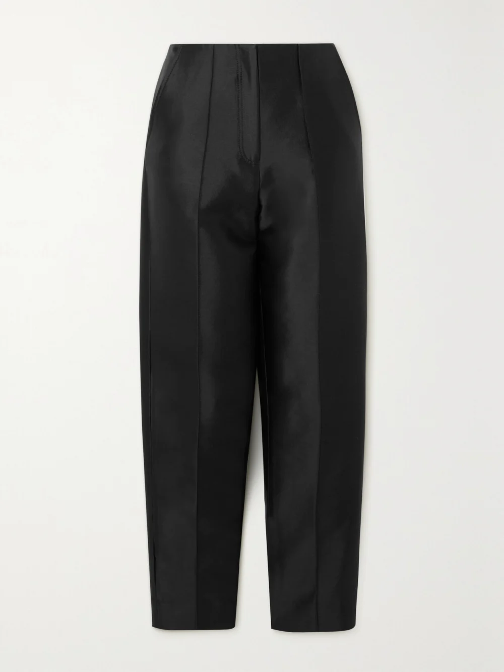 Christopher John Rogers Silk and Wool-blend Twill Tapered Pants in black