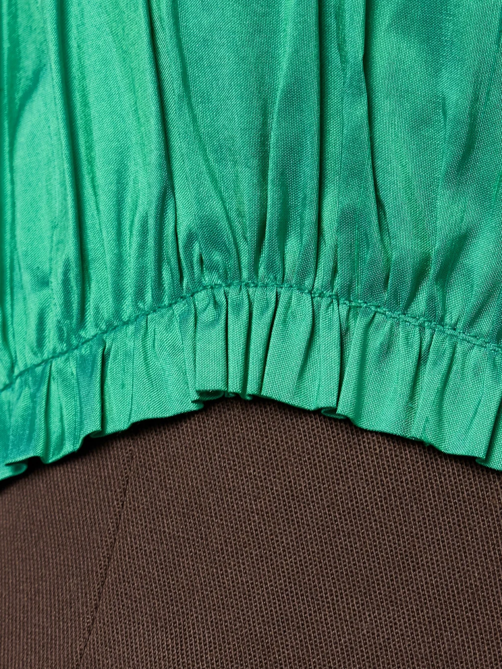 Close-up detail of the Christopher John Rogers Strapless Grosgrain and Gathered Satin-trimmed Canvas Gown