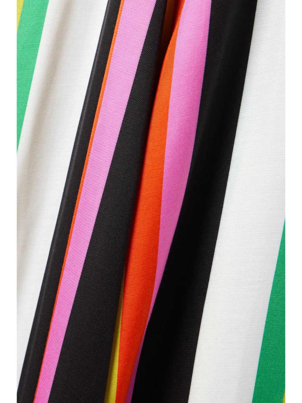 Close-up detail of the Christopher John Rogers Striped Crepe Maxi Skirt
