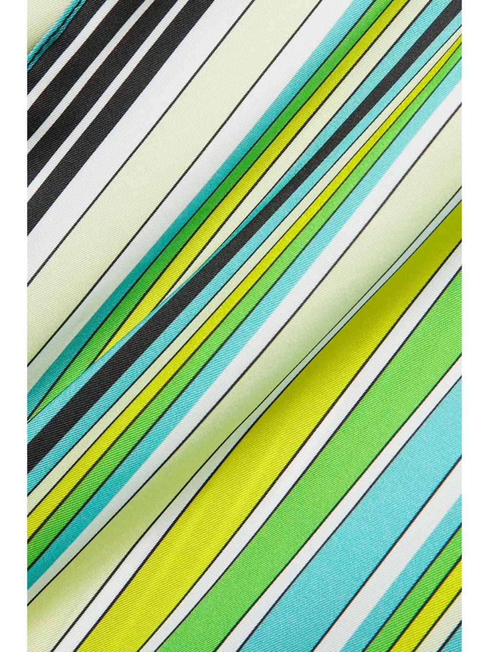 Close-up detail of the Christopher John Rogers Striped Satin Shirt Dress