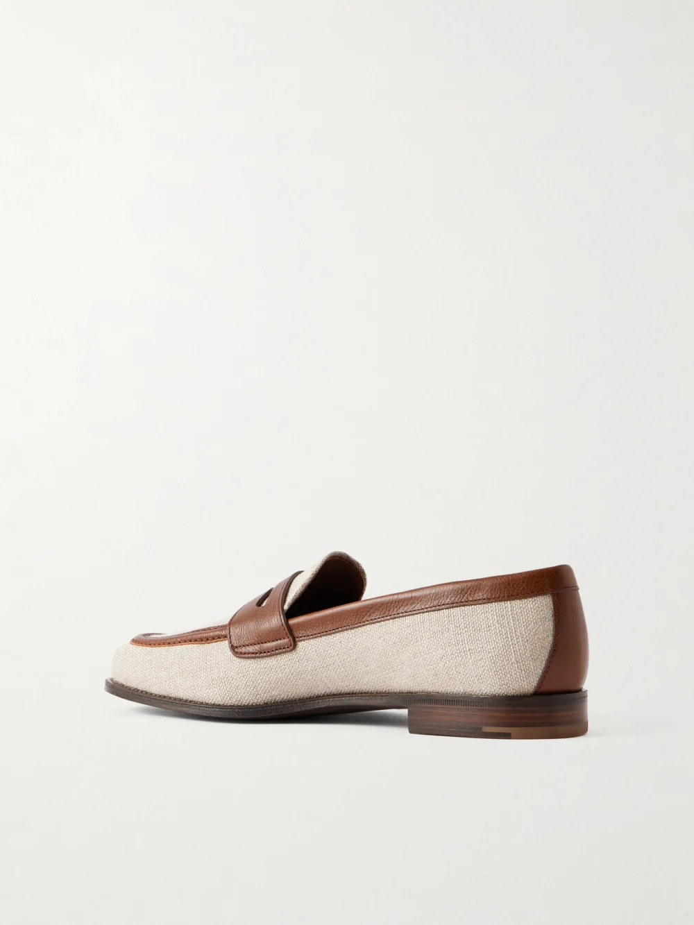 Back view of the Church's Heswall 2 Leather-trimmed Canvas Penny Loafers