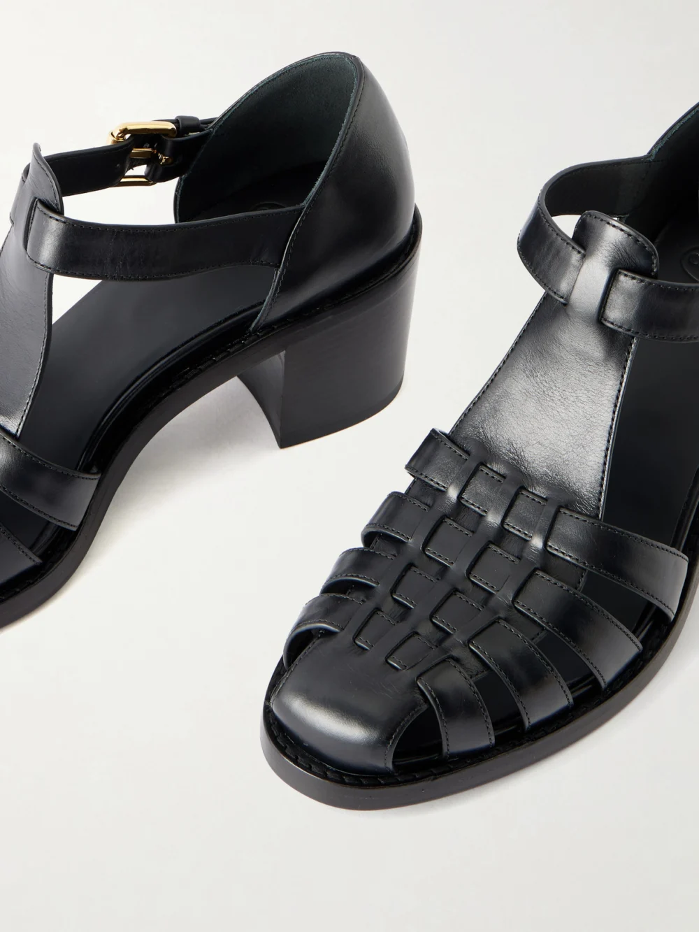 Close-up detail of the Church's Kelsey 50 Woven Leather Sandals