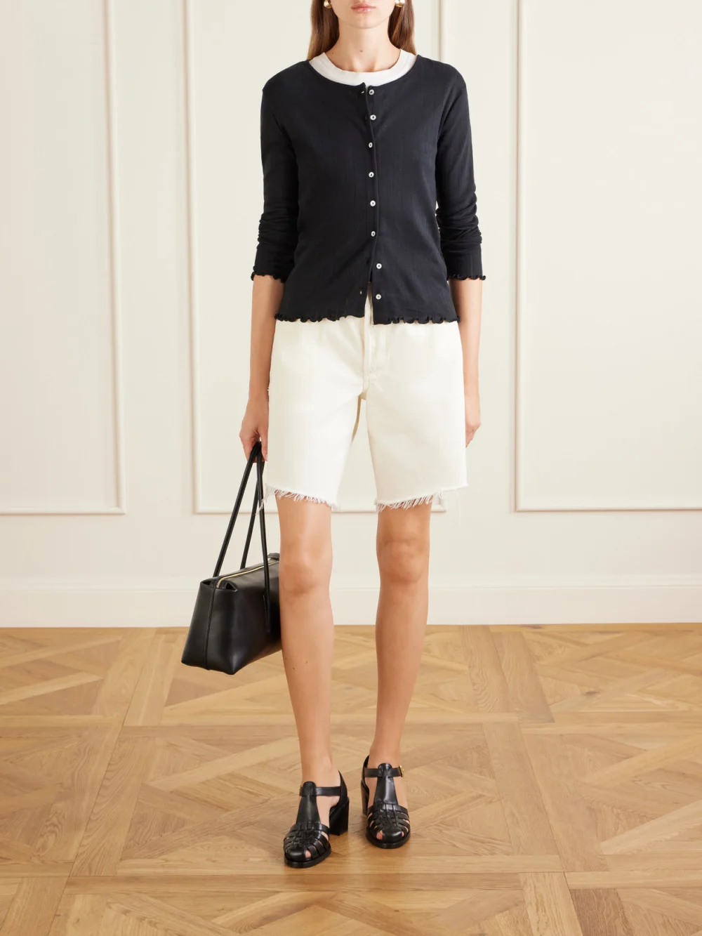Church's Kelsey 50 Woven Leather Sandals, styled view