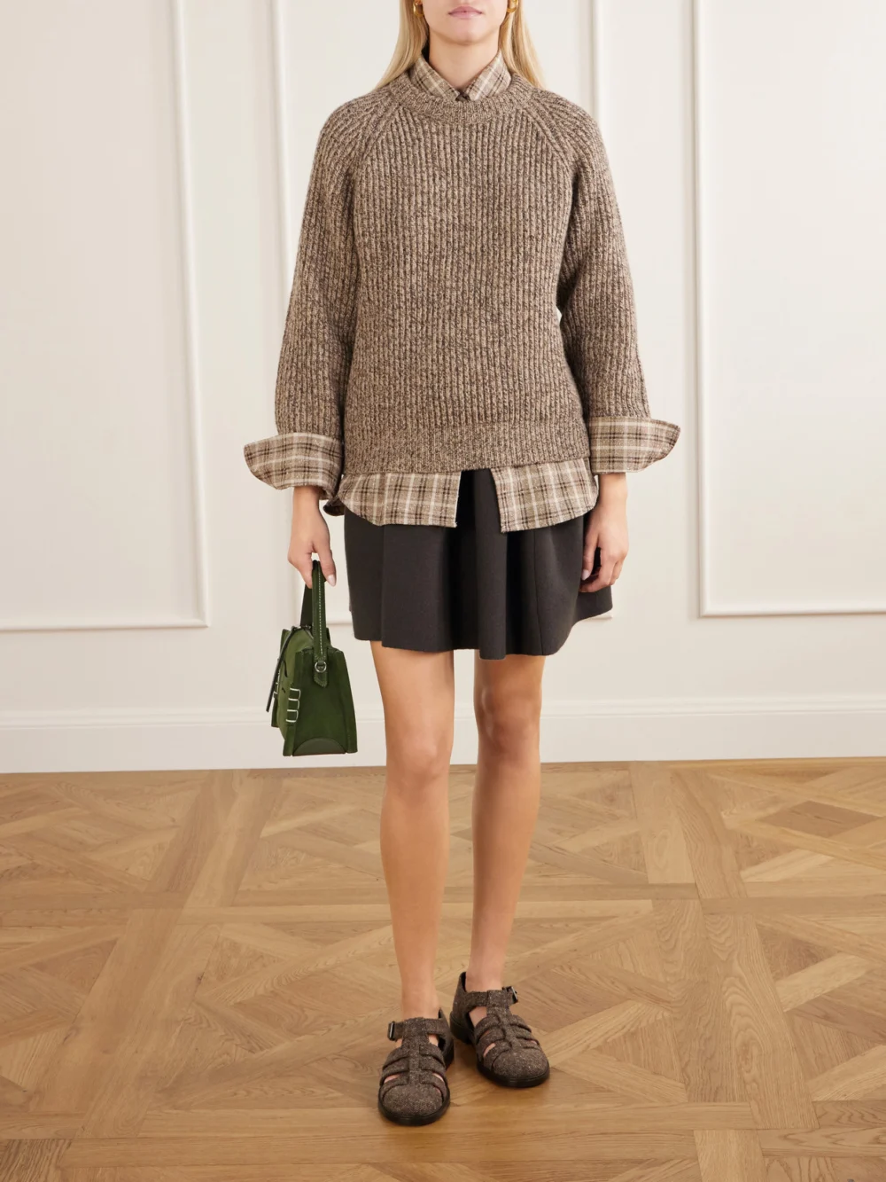 Church's Kelsey Winter Wool Sandals, styled view