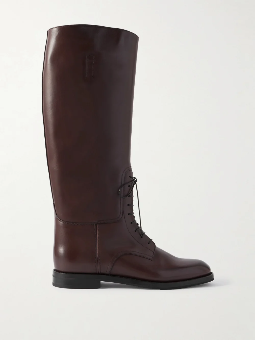 Church's Leather Lace-up Knee Boots in dark brown