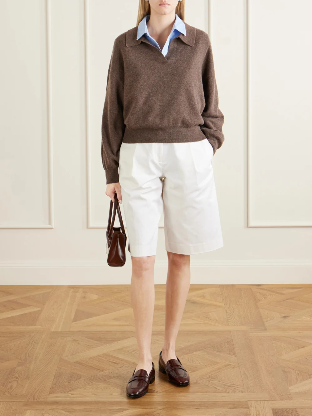 Church's Onyx Leather Loafers, styled view