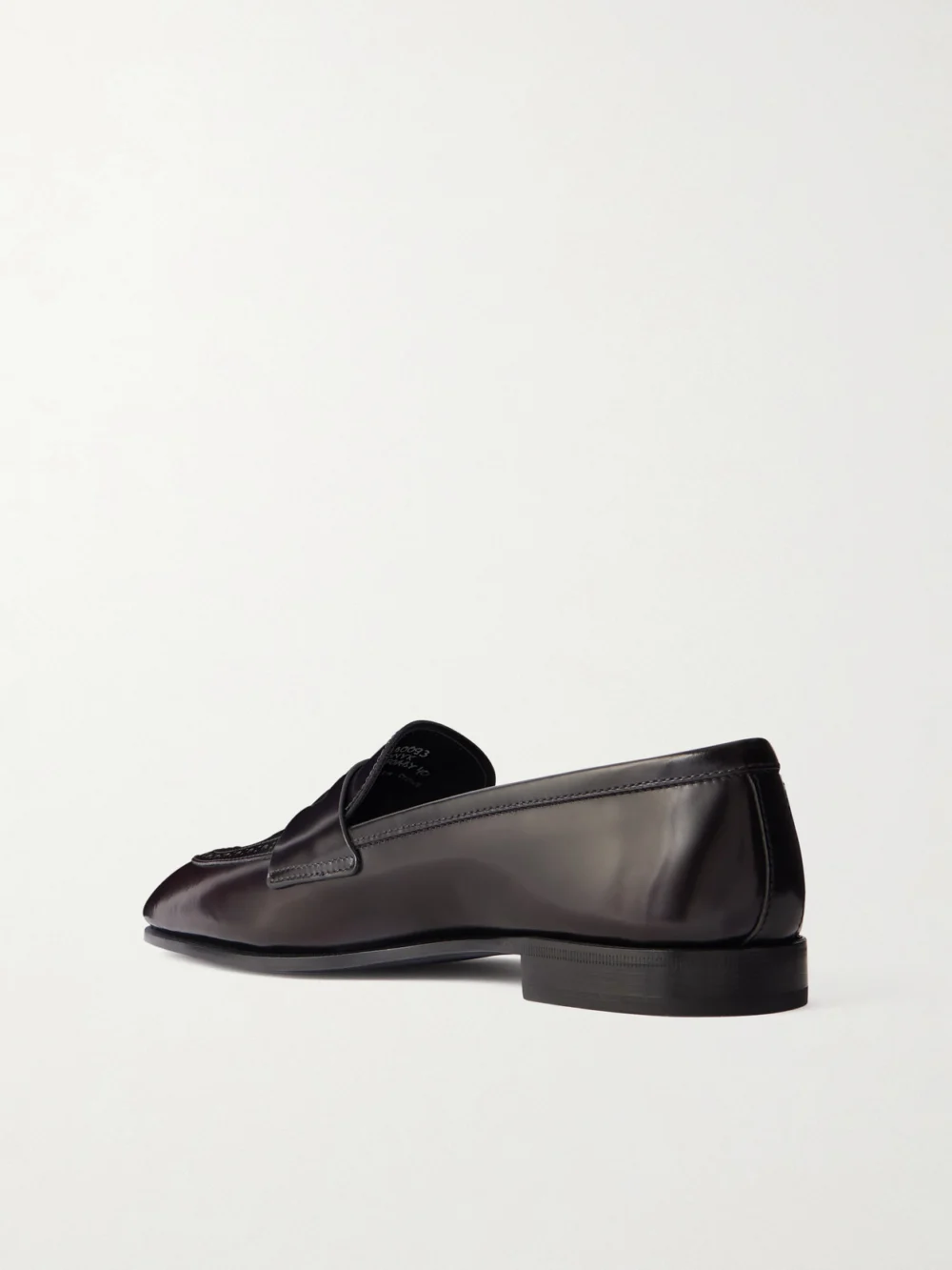 Back view of the Church's Onyx Perforated Leather Loafers