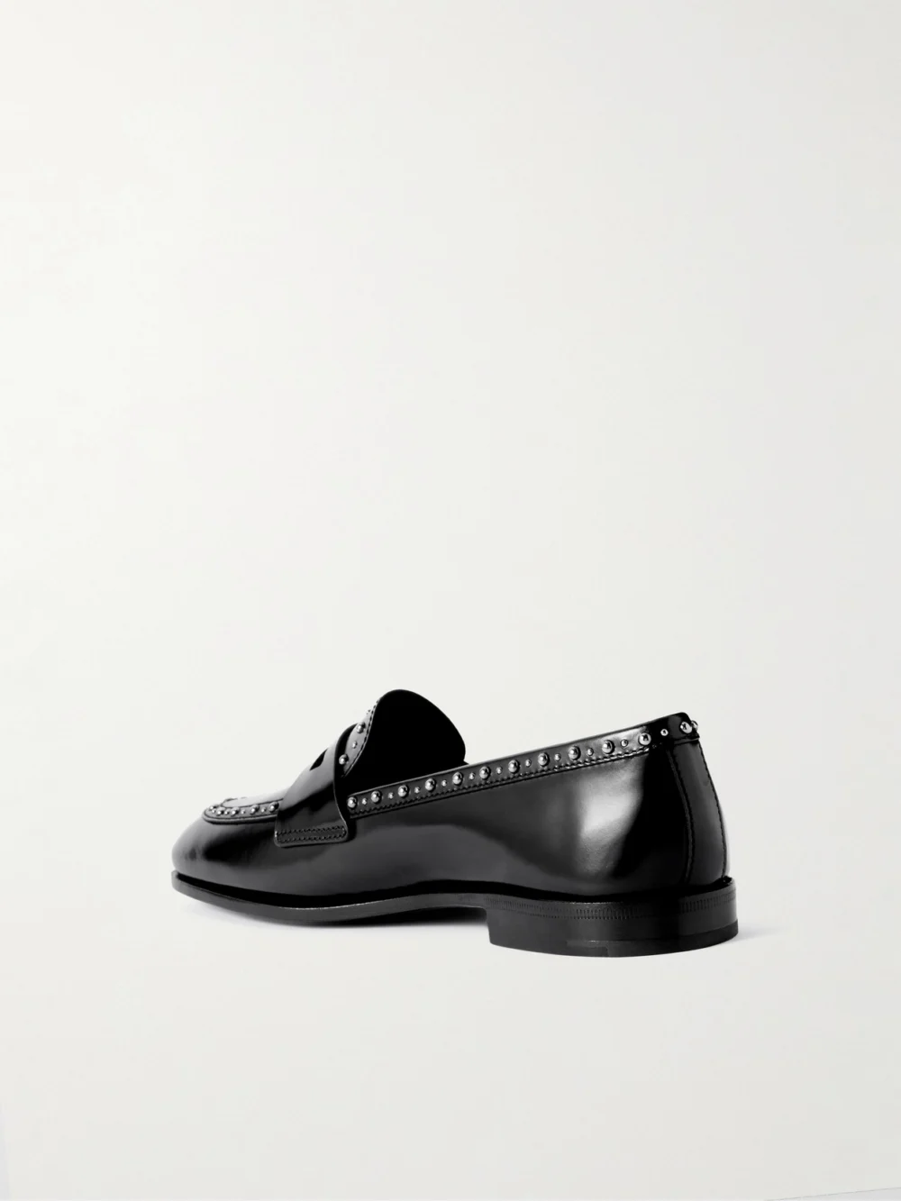 Back view of the Church's Onyx Studded Leather Loafers