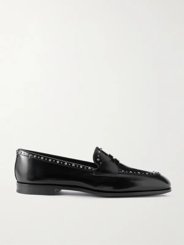 Church's Onyx Studded Leather Loafers