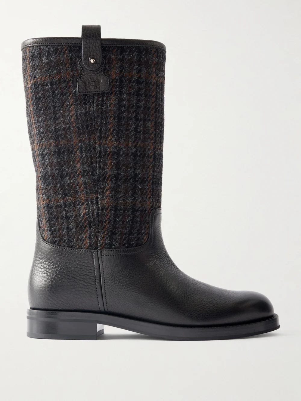Church's Peyton Tweed and Leather Boots in black